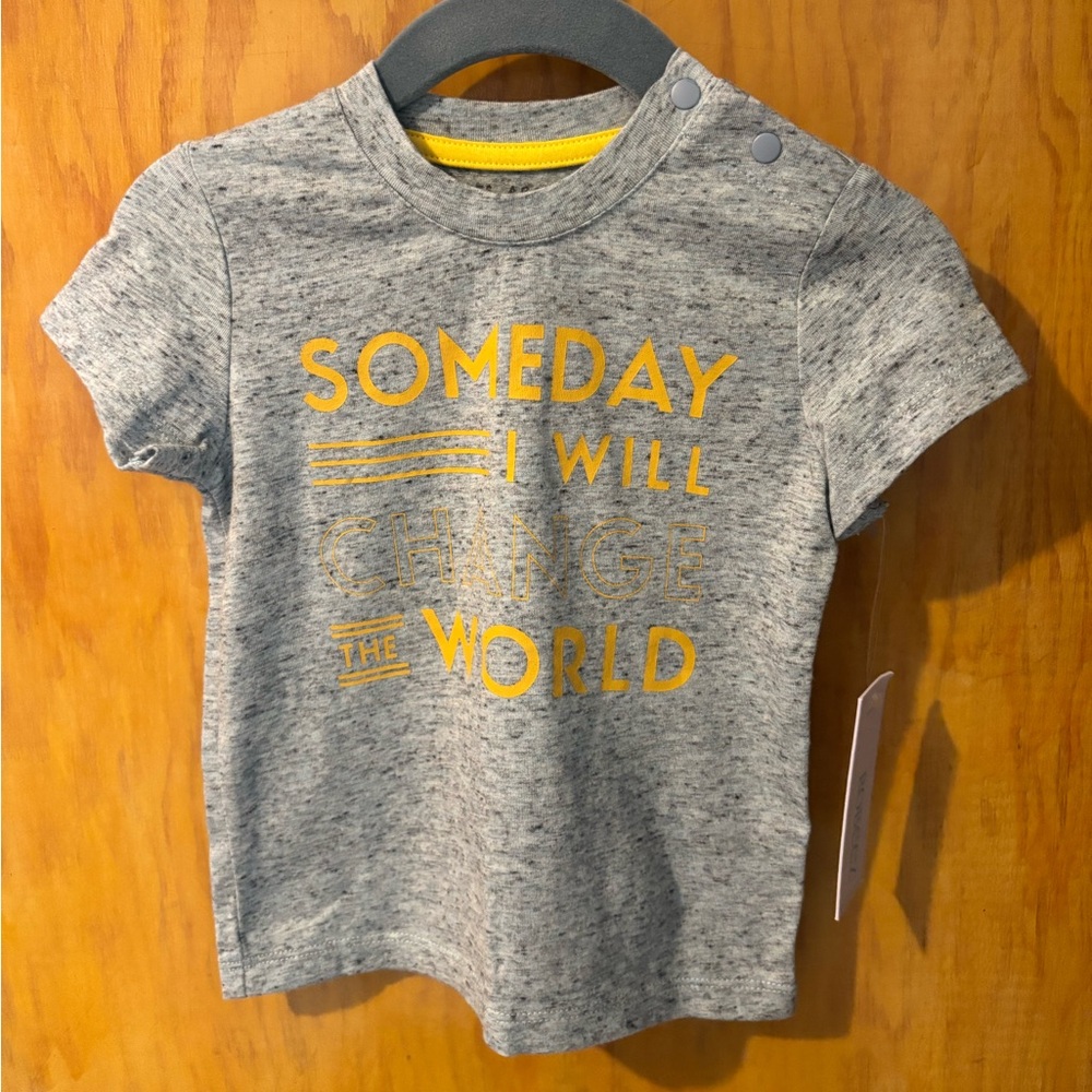 Robeez Gray Tee with Yellow Print